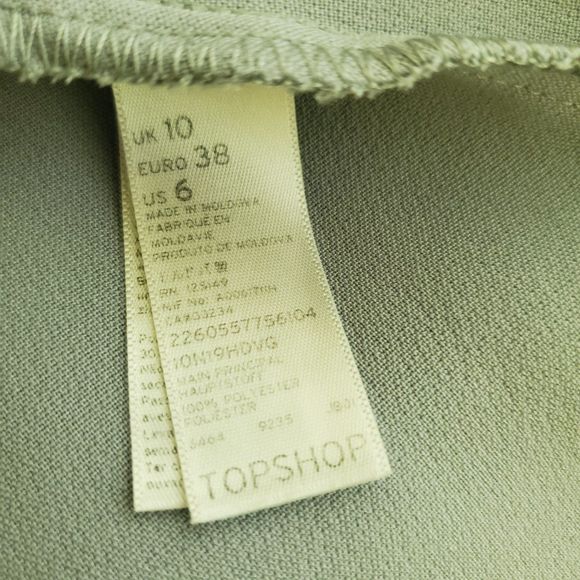 TopShop Fit and Flare Dress A-Line Short Sleeve Crepe Light Blue Sz 6 - Picture 8 of 8